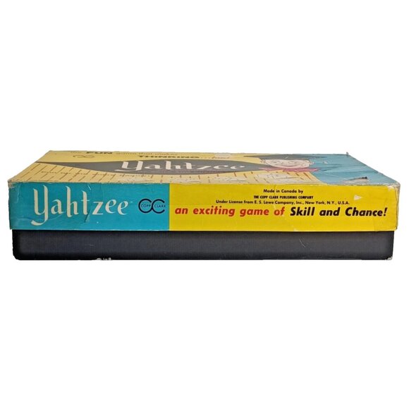 Vintage 1967 Original Yahtzee Game E.S. Lowe Company Copp Clarke with Score Pad - Picture 5 of 9